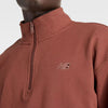 New Balance Athletics Fleece 1/2 Zip Rich Oak