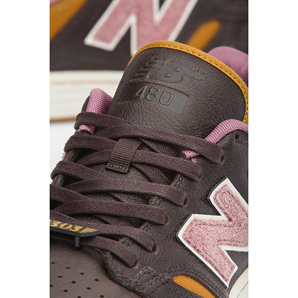 New Balance Numeric 480 x Jeremy Fish x 303 Boards Brown/Pink