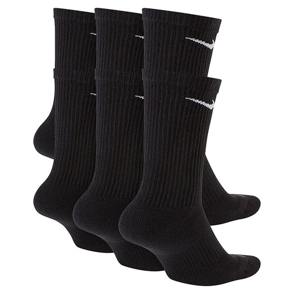 Nike Everyday Plus Cushioned Crew Socks (6 Pairs) Black/White