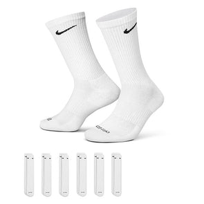 Nike Everyday Plus Cushioned Crew Socks (6 Pairs) White/Black