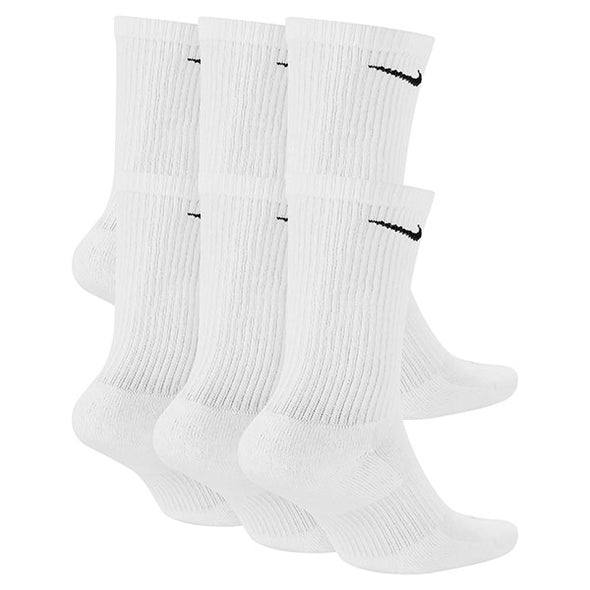 Nike Everyday Plus Cushioned Crew Socks (6 Pairs) White/Black