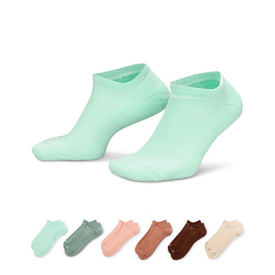 Nike Everyday Plus Cushioned Training No-Show Socks (6 Pairs) Multi Color