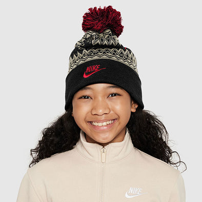 Nike Peak Beanie Black/University Red/Coconut Milk/University Red