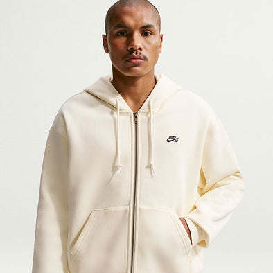 Nike SB Essential Logo Fleece Full Zip Hoodie Coconut Milk