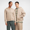 Nike SB Essential Logo Full Zip Fleece Hoodie Khaki/White