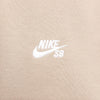 Nike SB Essential Logo Full Zip Fleece Hoodie Khaki/White