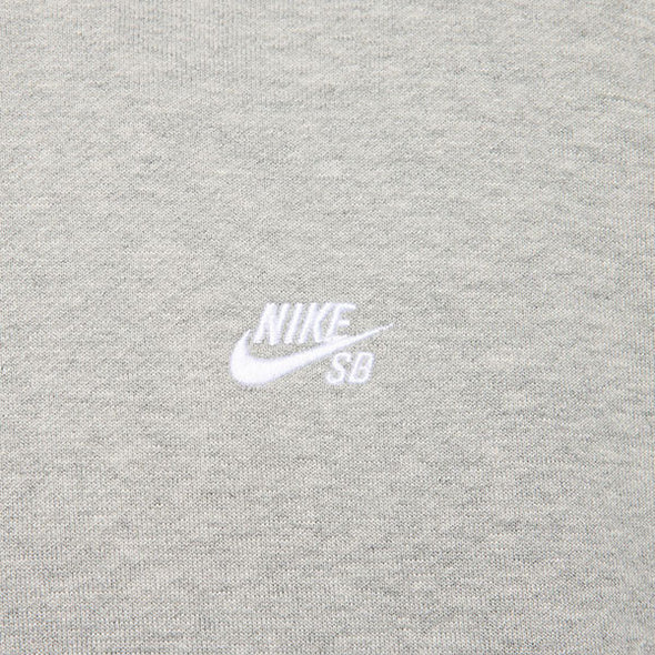 Nike SB Essential Logo Fleece Hoodie Dark Grey Heather/White