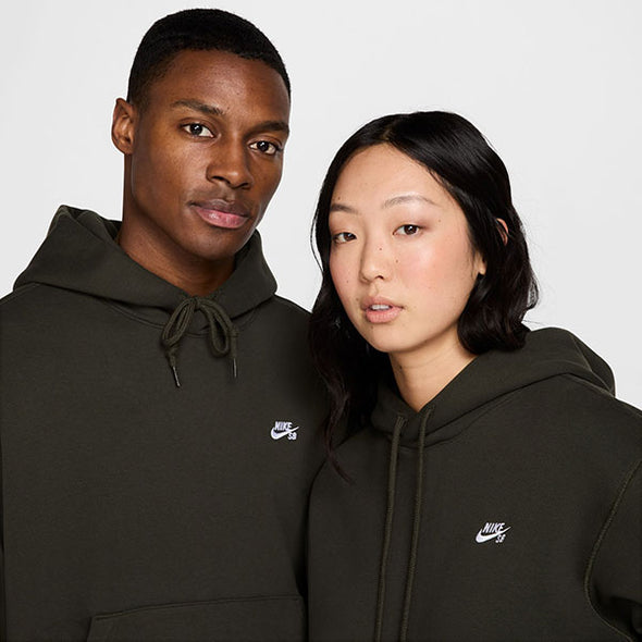 Nike SB Essential Logo Fleece Hoodie Sequoia/White