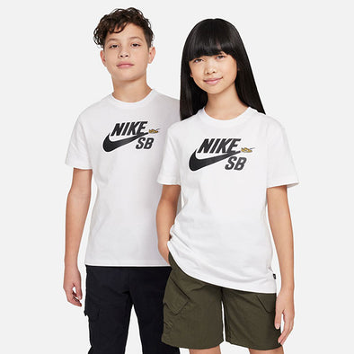 Nike SB NSW SB Logo Big Kids Tee White
