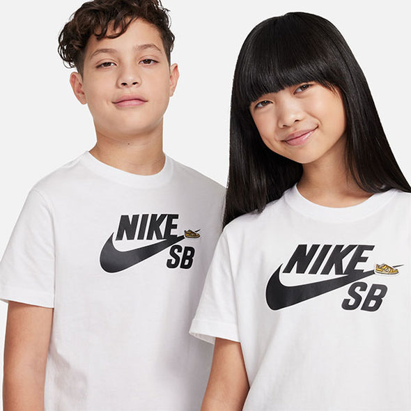 Nike SB NSW SB Logo Big Kids Tee White