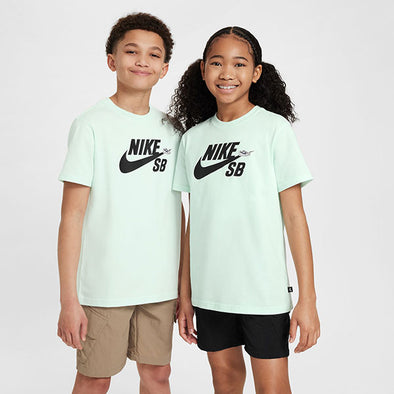 Nike SB NSW SB Logo Big Kids Tee Barely Green