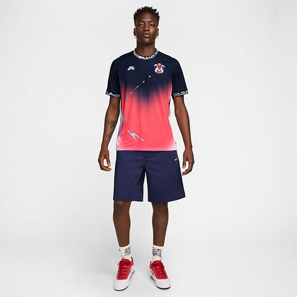 Nike SB Dri-FIT ADV Short-Sleeve Olympic Jersey Obsidian/Bright Crimson/White