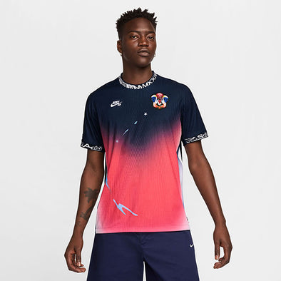 Nike SB Dri-FIT ADV Short-Sleeve Olympic Jersey Obsidian/Bright Crimson/White