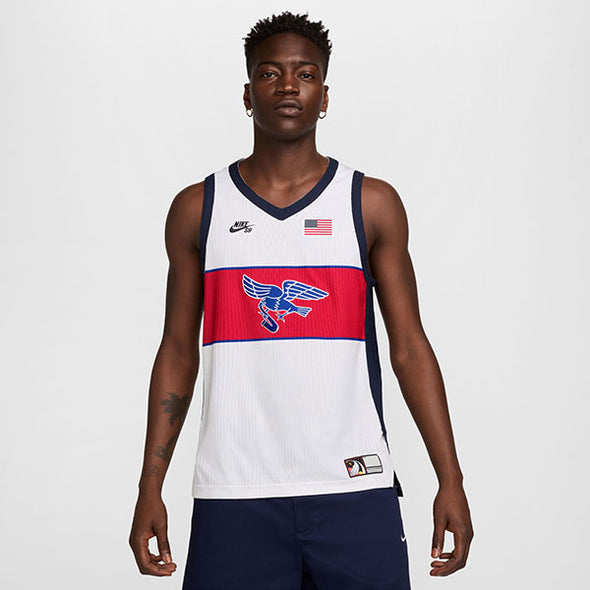 Nike SB Dri-FIT ADV Sleeveless Olympic Jersey White/Sport Red/Obsidian/Black