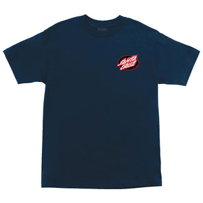 Santa Cruz True Oval Flame Dot T-Shirt Navy