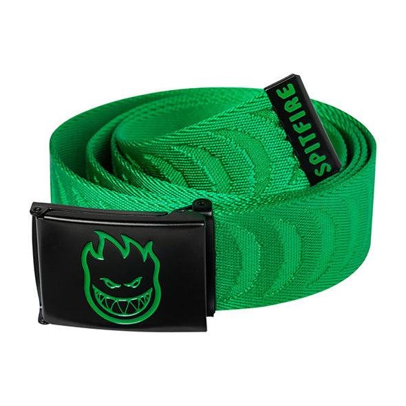 Spitfire Bighead Crescent Jacquard Web Belt Green/Black