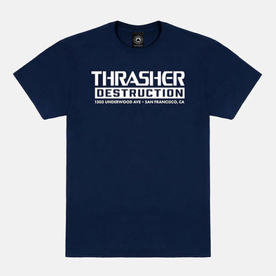 Thrasher Destruction T-shirt Navy – Xtreme Boardshop (XBUSA.COM)