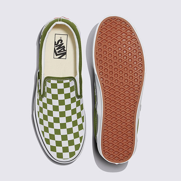 Vans Classic Slip-On Checkerboard Pesto