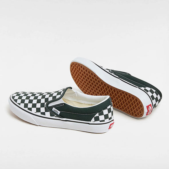 Vans Classic Slip-On Checkerboard Scarab Green