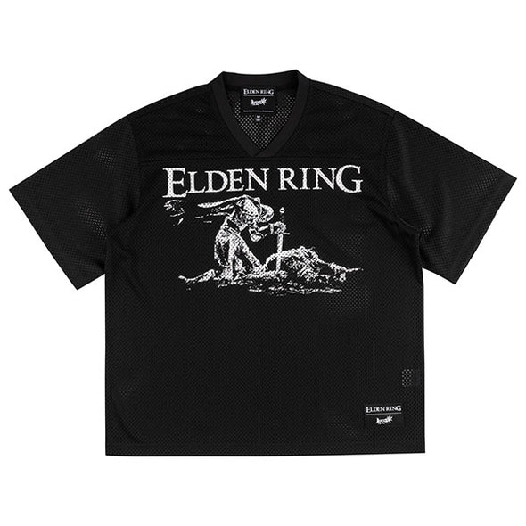 Welcome x Elden Ring Tarnished Mesh Football Jersey Black