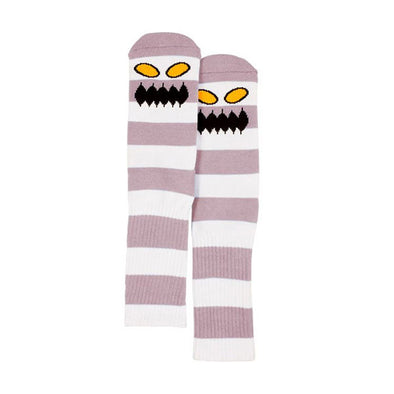 TOY MACHINE Monster Big Stripe Socks - Mauve
