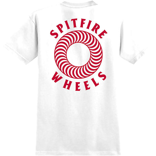 Spitfire Youth Hollow Classic T-Shirt - White/Red