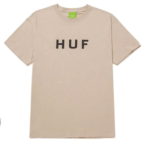HUF Essentials OG Logo T-Shirt Sand