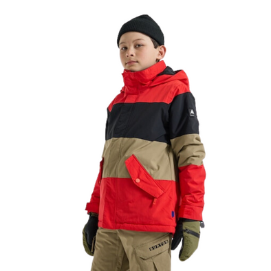 Burton 2023 Youth Boy's Symbol Snow Jacket - Tomato/True Black/Kelp