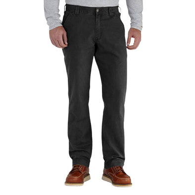 Carhartt Mens Rugged Flex Relaxed Fit Canvas Work Pant - Black