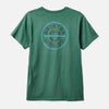 Brixton Crest II S/S Standard Tee   Dark Forest/Teal/Grey