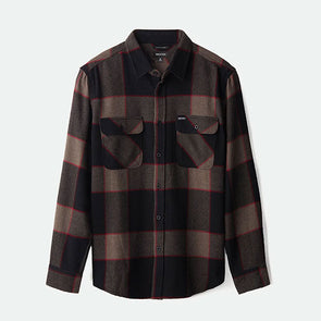 Brixton Bowery L/S Flannel Heather Grey/Charcoal