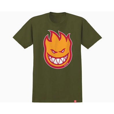 Spitfire Bighead Fill T-Shirt - Military Green/Gold/Red