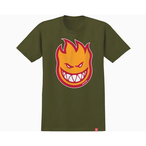 Spitfire Bighead Fill T-Shirt - Military Green/Gold/Red