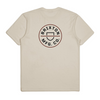 Brixton Mens Crest II Standard Tee Cream