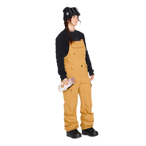 Volcom 2023 Womens Creston 3D Stretch Bib Overall Caramel