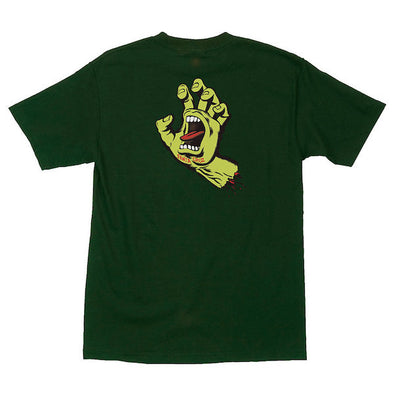 Santa Cruz Screaming Hand T-Shirt Forest Green/Neon