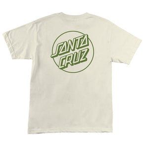 Santa Cruz Mens Opus Dot T-Shirt Cream/Green