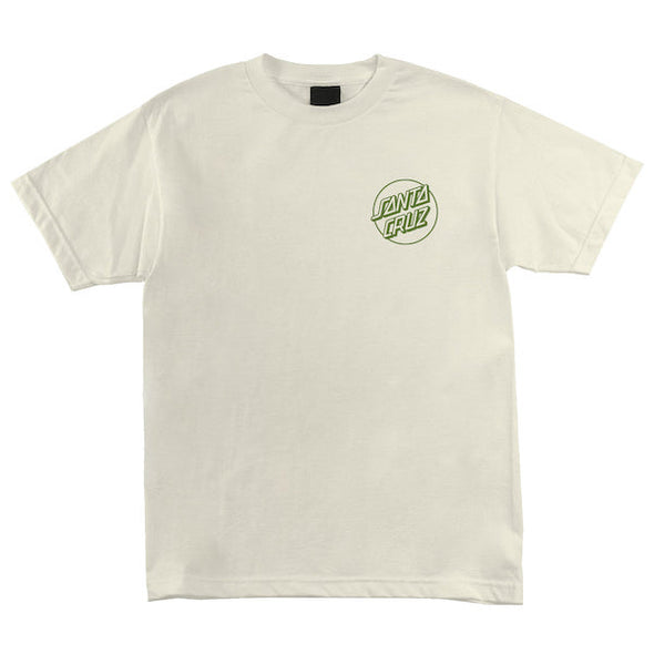 Santa Cruz Mens Opus Dot T-Shirt Cream/Green