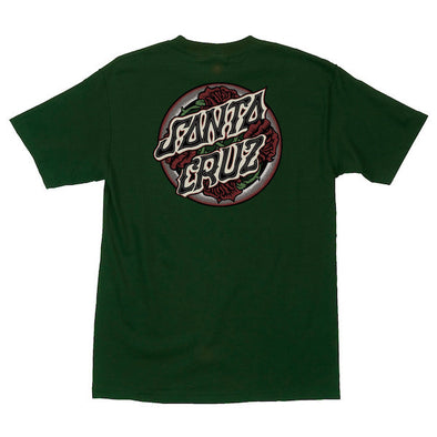 Santa Cruz Dressen Roses Dot T-Shirt Forest Green