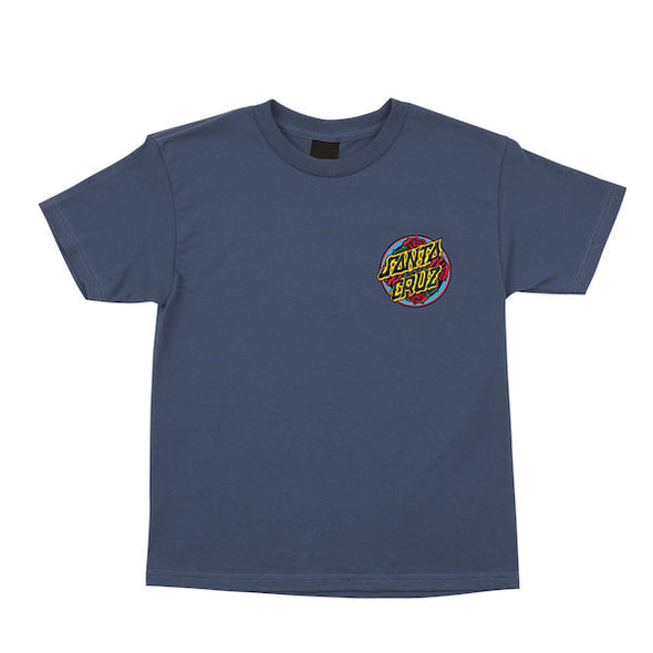 Santa Cruz Dressen Roses Dot Youth T-Shirt Indigo Blue