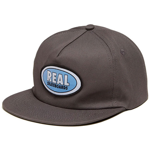 Real Oval Hat - Charcoal/Blue