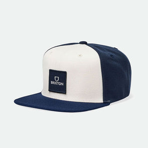 Brixton Alpha Square Mp Snapback Hat - JOE BLUE/OFF WHITE/WASHED NAVY