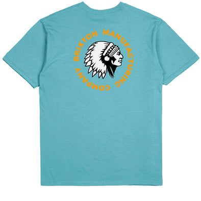 Brixton Rival Stamp Standard T-Shirt TEAL GARMENT DYE