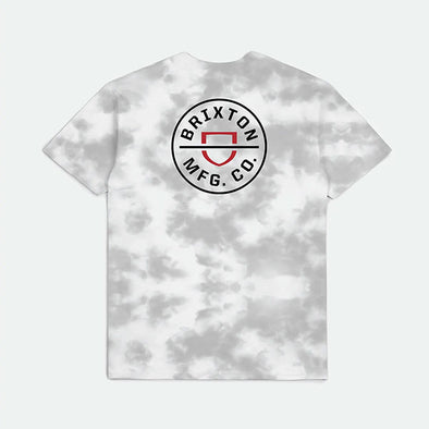 Brixton Crest II Standard T-Shirt SILVER/WHITE CLOUD WASH