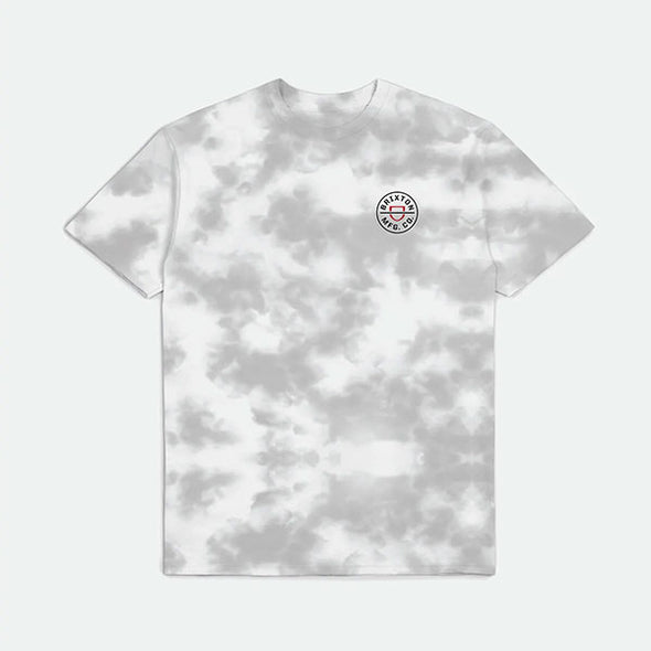Brixton Crest II Standard T-Shirt SILVER/WHITE CLOUD WASH