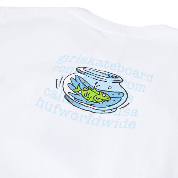 HUF X Crailtap Fish Bowl T-Shirt White