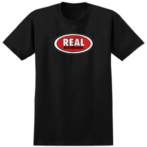 Real Oval T-Shirt - Black / Red