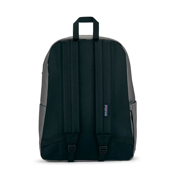 jansport backpack charcoal grey with plaid zip pocket JanSport SUPERBREAK