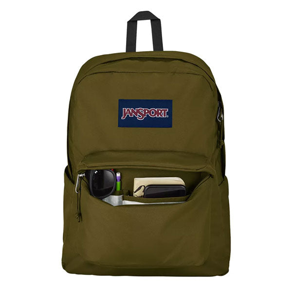 forest green color jansport backpack JanSport SUPERBREAK PLUS