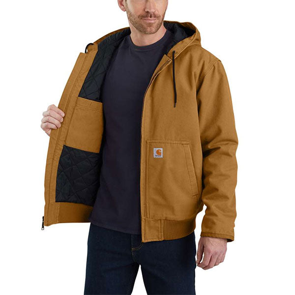 Carhartt Washed Duck Insulated Active Jacket   Carhartt Brown